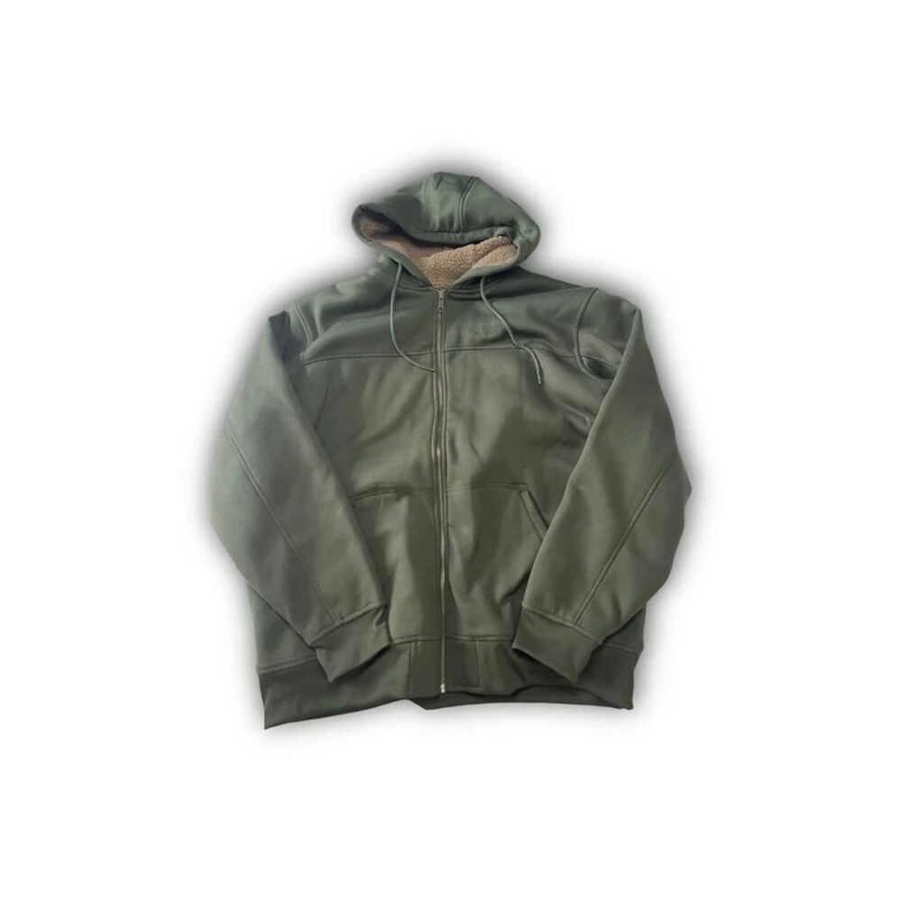 RedHead Brand Co. Sherpa-Lined Full Zip Hoodie - Men’s 2XL - Olive Green